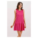 Bigdart 2344 Flared Knitted Summer Dress - Fuchsia