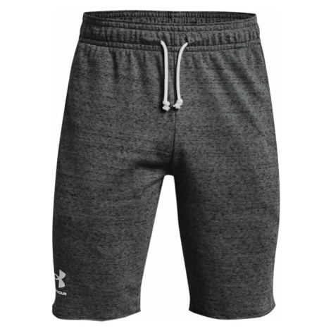 Under Armour Men's UA Rival Terry Shorts Pitch Gray Full Heather/Onyx White Fitness kalhoty