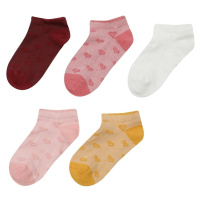 Polaris Mini Heart 5-pack Ptk-g 3fx Multicolored Girls' 5-pack Booties Socks