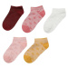 Polaris Mini Heart 5-pack Ptk-g 3fx Multicolored Girls' 5-pack Booties Socks