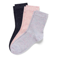 Ponožky s efektní přízí, 3 páry , vel. 35-38