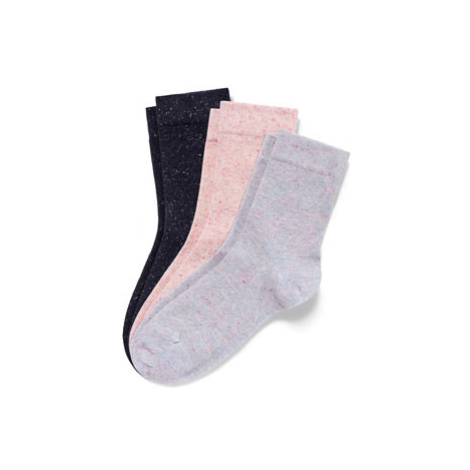 Ponožky s efektní přízí, 3 páry , vel. 35-38