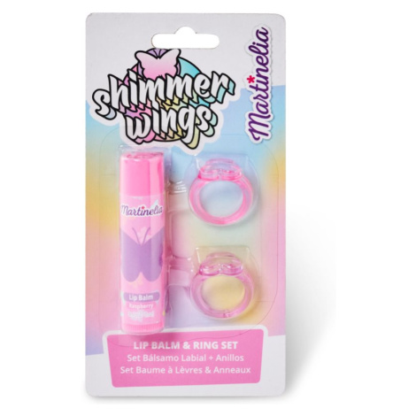 Martinelia Shimmer Wings Lip Balm & Ring Set sada (pro děti)
