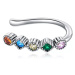Linda's Jewelry Stříbrná záušnice Rainbow Ag 925/1000 IN423