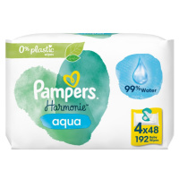 Pampers Harmonie Aqua vlhčené čisticí ubrousky pro děti 4x48 ks