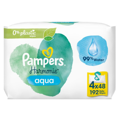 Pampers Harmonie Aqua vlhčené čisticí ubrousky pro děti 4x48 ks