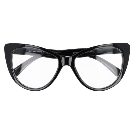 Sunmania Sunmania Černé čiré kočičí brýle "Clear Cat" 727585008