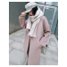 Dámský zimní kabát - Růžový FashionEU