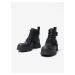 Černé dámské kotníkové kožené boty UGG Ashton Lace Up