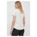 Bavlněné tričko Lauren Ralph Lauren béžová barva