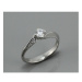 Elegantní dámský prsten z bílého zlata se zirkonem 2101