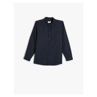 Koton Shirt Pocket Detailed Long Sleeve Cotton Classic Collar