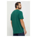 Bavlněné tričko Tommy Jeans zelená barva, s aplikací, DM0DM18275