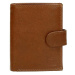 Double-D Hnědá praktická kožená peněženka s RFID "Page"