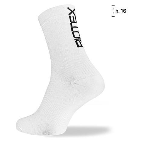 BIOTEX Cyklistické ponožky klasické - PRO - bílá
