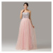 luxusní plesové růžové šaty Cher flitrované