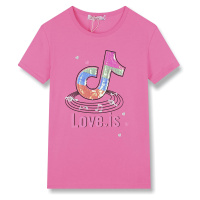 Dívčí triko - KUGO KT9909, růžová Barva: Růžová