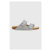 Semišové pantofle Birkenstock Arizona BS dámské, stříbrná barva, 1024248