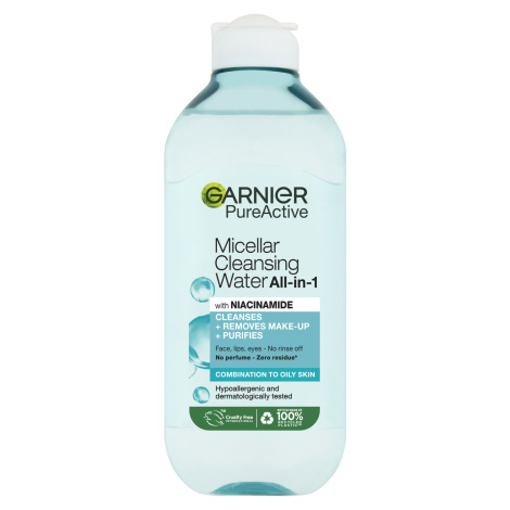 Garnier Pure Čistící micelární voda pro smíšenou až mastnou a citlivou pleť 400 ml