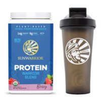 Sunwarrior Protein Blend BIO 750g berry (Hrachový a konopný)