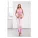 Trendyol Limited Edition Pink Color Blocked High Waist Wide Leg Jeans