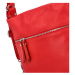 Módní dámská kožená kabelka batoh Emma, červená