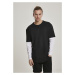 Pánské tričko Urban Classics Oversized Shaped Double Layer LS - černé, bílé