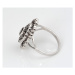 Stříbrný prsten s českým granátem STRP0417F
