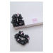 Set černých saténových gumiček do vlasů v dárkové krabičce Box 4