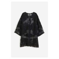 H & M - Plážové šaty háčkovaný vzhled - černá