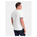 Ombre Clothing Pohodlná trendy bílá polokošile V1 TSCT-0156