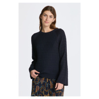 SVETR GANT CABLE KNIT C-NECK EVENING BLUE