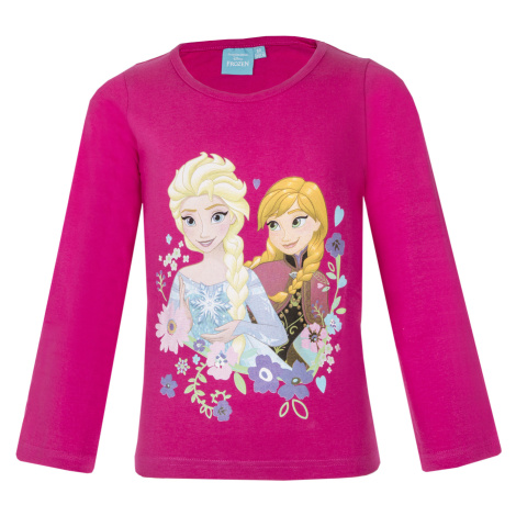 Frozen - licence Dívčí tričko - Frozen 130, tmavší růžová Barva: Růžová
