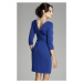 Elegantní šaty M082 modrá - Figl