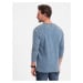 Ombre Clothing Nadčasové modré bavlněné tričko V6 LSWL-0103