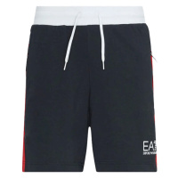 Ea7 Emporio Armani Summer Block Jersey Shorts Night Blue Bílá