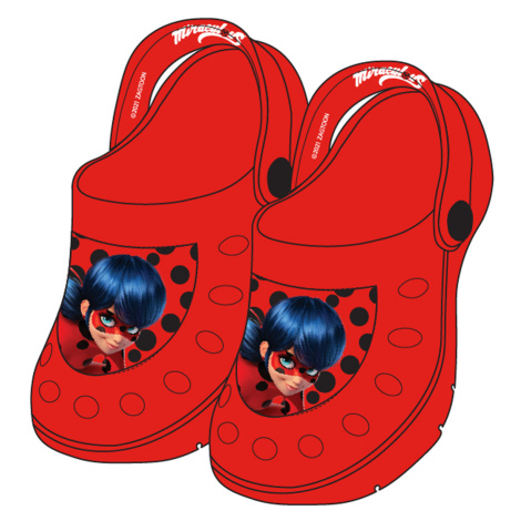 Dívčí sandály - Kouzelná Beruška Miraculous 5251250, červeno - oranžová Barva: Červená