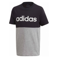 adidas YOUNG BOYS LINEAR COLORBOCK T-SHIRT Chlapecké triko, černá, velikost