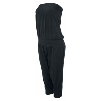Urban Classics Ladies Shoulderfree Capri Jumpsuit Souprava černá