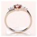 Prsten stříbrný s Madeira citrínem a zirkony Ag 925 011580 MCT - 62 mm , 1,8 g