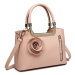 Růžová dámská elegantní kabelka s růží Rokiel Lulu Bags
