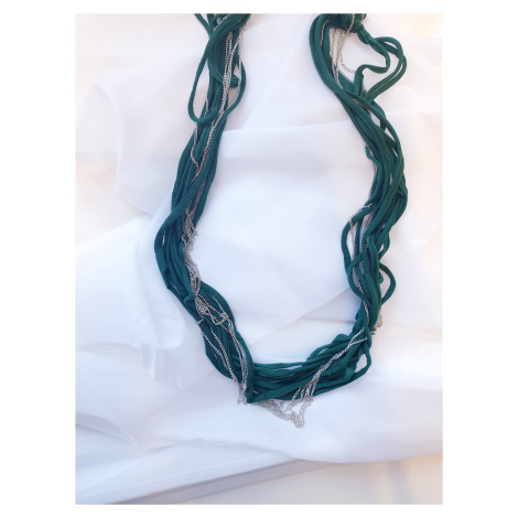 SARLINI kombinovaný náhrdelník Barva: Zelená