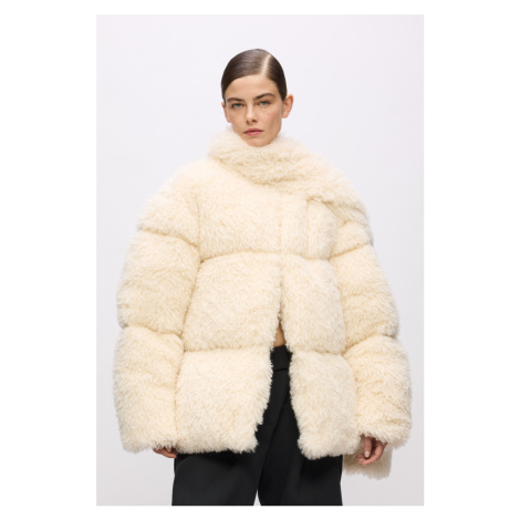 Kabát karl lagerfeld karl studio faux fur coat pristine