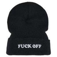 Fuck Off Beanie černo/bílá