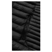 Černá dámská prošívaná bunda s kapucí (23032)
