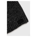 Čepice z vlněné směsi Guess černá barva, z tenké pleteniny