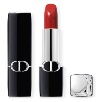 Dior Rouge Dior Satin dlouhotrvající rtěnka - hydratační květinová péče o rty - 743 Rouge Zinnia