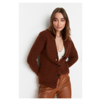 Trendyol Cinnamon Basic pletený svetr s měkkou texturou