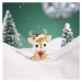 Éternelle Vánoční brož Rudolf s dárkem B2435/MCK Zlatá