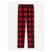 Černo-červené pánské kostkované pyžamo ve vánočním balení Celio
